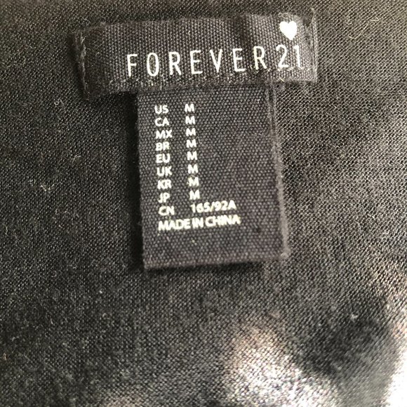 Size M Black Lace Trim Top - Picture 7 of 8